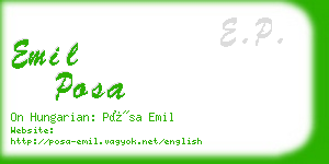 emil posa business card