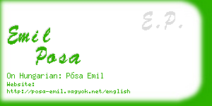 emil posa business card